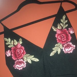 Small Black Romper with Long Mesh Skirt Attachment